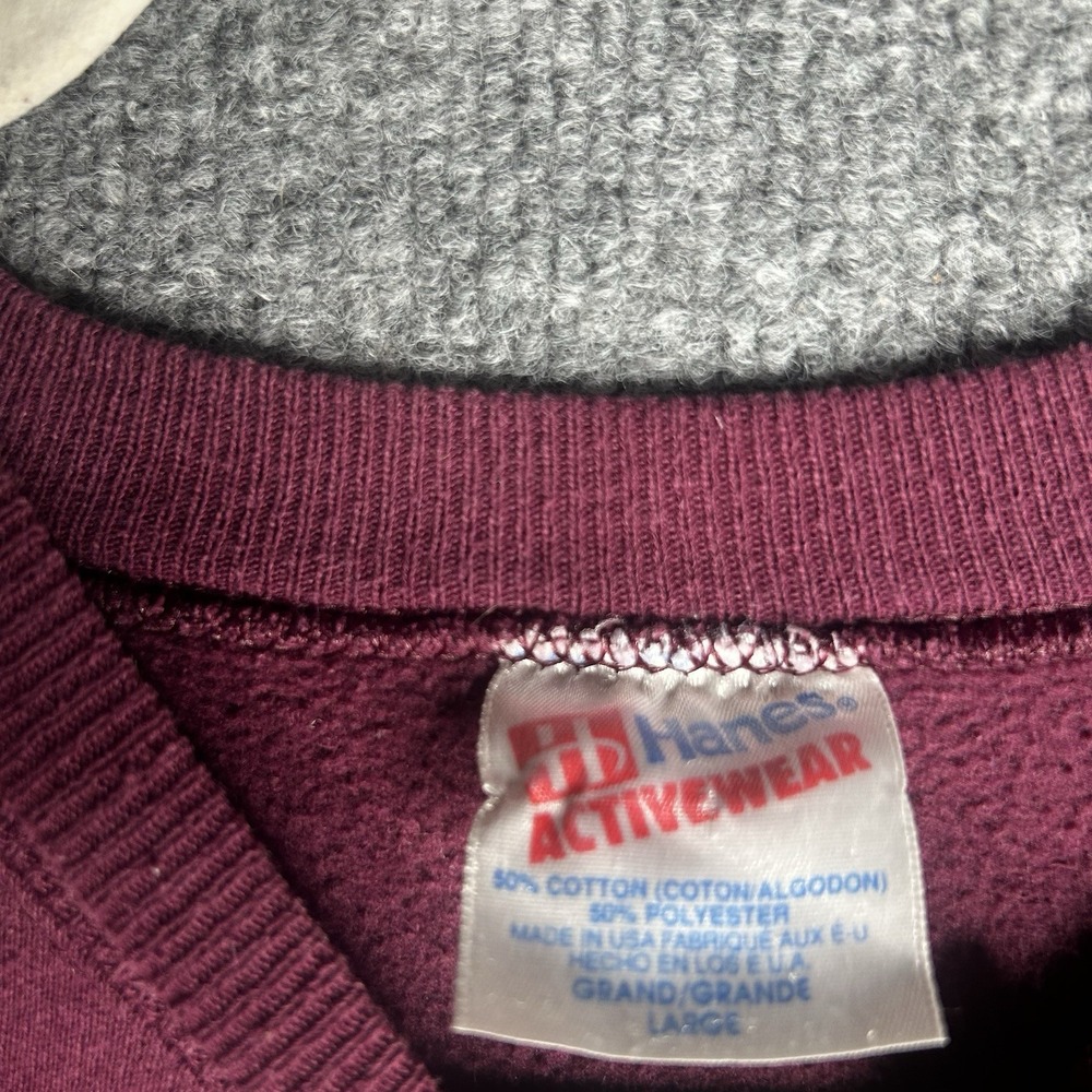 Vintage San Francisco 49ers Crewneck Sweatshirt Size Large Burgundy - Picture 3 of 6